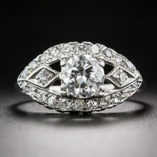 Mid-Century .93 Carat Diamond Ring - GIA G SI2 - 6