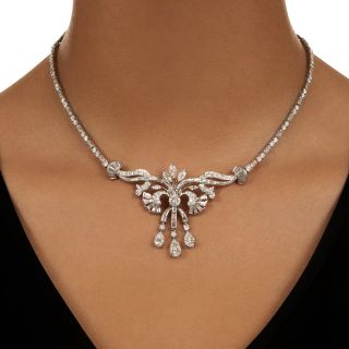 Mid-Century Diamond Collar Necklace