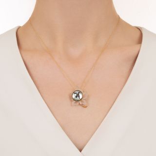 Mid-Century Essex Crystal Mallard Pendant 