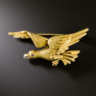 Mid-Century Flying Eagle Brooch - 3