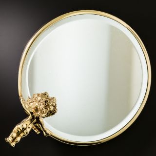 Ruser Cherub Hand Mirror/Trinket Tray