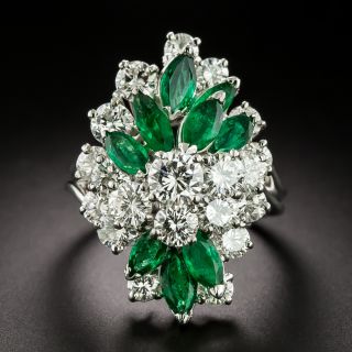 Oscar Heyman Diamond and Emerald Ring - 4