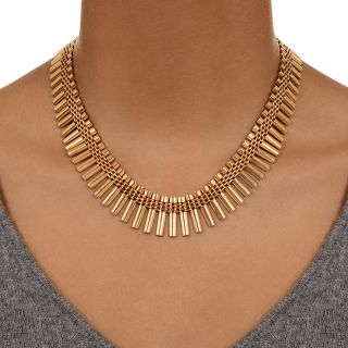 Retro 18K Fringe Necklace