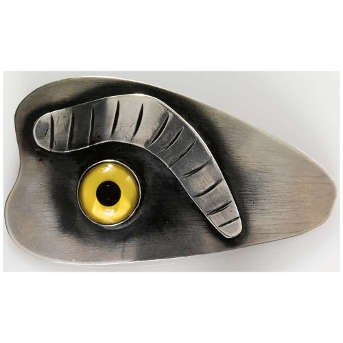 Sam Kramer Silver Brooch with Taxidermy Eye. c.1950s. Photo Courtesy of Sotheby's.