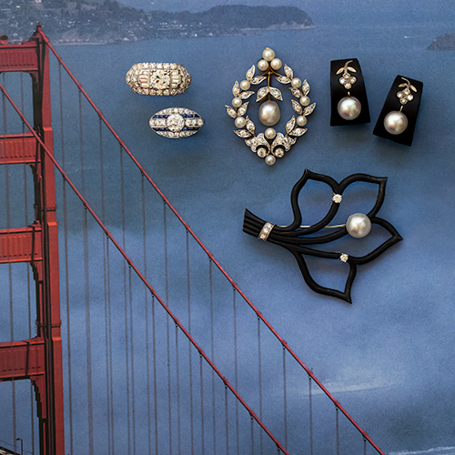 San Francisco Jewelers Dropdown Menu Image.