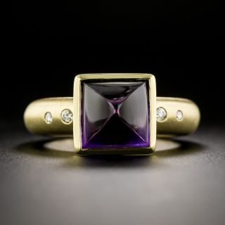 Sugarloaf Amethyst and Diamond 18K Ring, by H. Stern - 2