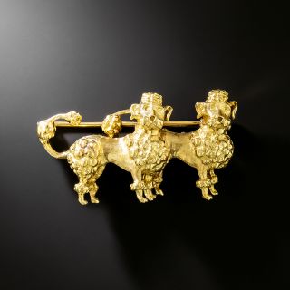 Tiffany & Co. 18K Poodles Brooch - 2