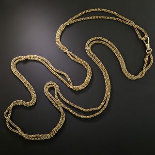 Victorian 32-Inch Gold Chain Necklace - 3
