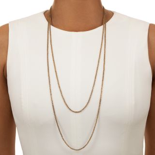 Victorian 32-Inch Gold Chain Necklace