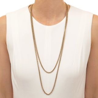 Victorian 63 1/2-Inch Gold Chain, English