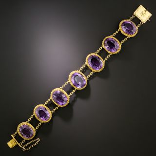 Victorian Amethyst Link Bracelet - 3