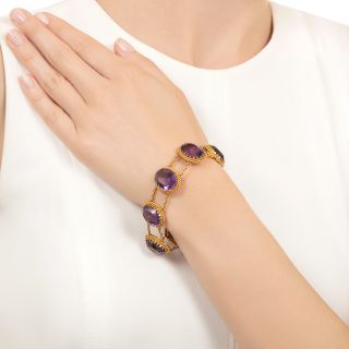 Victorian Amethyst Link Bracelet