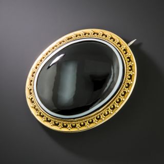 Victorian Banded Agate Brooch - 6