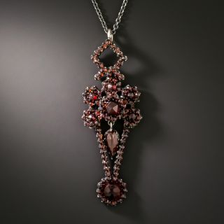 Victorian Bohemian Garnet Drop - 2