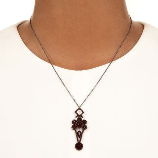 Victorian Bohemian Garnet Drop