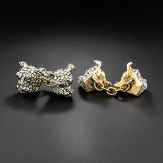 Victorian Diamond Dog (Boxer) Cufflinks