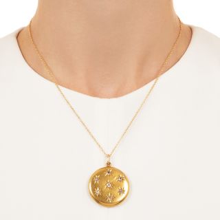 Victorian Diamond Starburst Locket