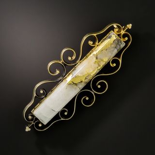Victorian Gold-in-Quartz Brooch - 1