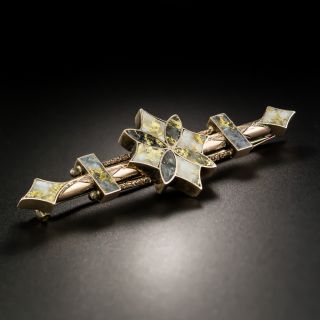 Victorian Gold In Quartz Brooch - 1