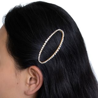 Victorian Natural Pearl Barrette 