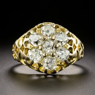 Victorian Old Mine-Cut Diamond Cluster Ring - 2