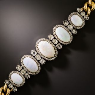 Victorian Opal and Diamond Link Bracelet - 2