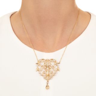 Victorian Retrospective Diamond Pendant/Brooch