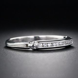 Vintage-Style Channel Set Diamond Wedding Band